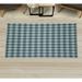 Blue/White 29.92 x 59.84 x 1.18 in Area Rug - Gracie Oaks Plaid Decorative Rug, Lumberjack Fashion Buffalo Checks Pattern Retro Style Grid Composition | Wayfair