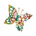 Wind & Weather Rainbow Butterfly Wall Décor Metal in Gray/Green/Red | 20 H x 0.5 W x 20 D in | Wayfair WL5667