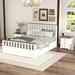 3-Pieces Bedroom Sets Full/Queen Size Platform Bed with Two Nightstands(USB Charging Ports)