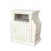 Magazine Cabinet with 1 Door Cabinet and Rods, White