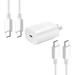 Original Samsung Galaxy S20 FE Super Fast Charger USB Type C Kit PD 25W Type C Wall Charger and 2x USB C to USB C Fast Charging Cable [ 3ft & 6ft ] - White