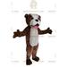 Brown and White Bulldog BIGGYMONKEYâ„¢ Mascot Costume. bull dog costume