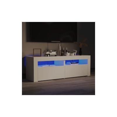 vidaXL TV-Schrank mit LED-Leuchten Weiß 120x35x40 cm