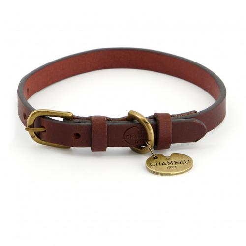 Le Chameau - Hundehalsband - Hundehalsband Gr M - 25 mm x 47,5 cm, Best Fit 35 c marron fonce