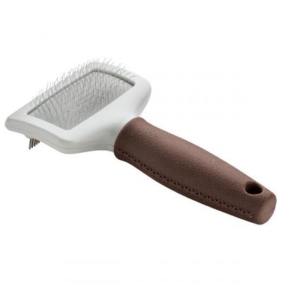 Hunter - Bürste Kombi Zupfen und Kämmen Spa - Hundezubehör Gr S - 18,0 x 9,5 cm braun/grau