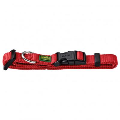 Hunter - Halsung VB - Hundehalsband Gr Halsumfang 22-35 cm - Breite 1,0 cm rot