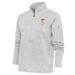 Women's Antigua Heather Gray Kansas City Monarchs Fortune Half-Zip Pullover Jacket