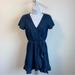 J. Crew Dresses | J Crew Mercantile Blue Chambray Dress Faux Wrap Ruffle Size Xs Short Sleeve | Color: Blue | Size: Xs