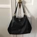 Coach Bags | Coach Suede & Leather Shoulder Bag | Color: Black | Size: 13 X 12 X 4-1/2