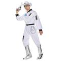 Snailify Men's Space Cowboy Costume Adult Spacemen Astronaut Cosplay Halloween Jumpsuit White