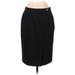 Ann Taylor Casual Pencil Skirt Knee Length: Black Print Bottoms - Women's Size 4