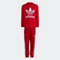 Trainingsanzug ADIDAS ORIGINALS "ADICOLOR SET" Gr. 128, rot (better scarlet) Kinder Sportanzüge Trainingsanzüge