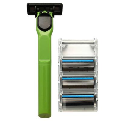 SHAVEMEBABY Set: Designgriff mit 4 Klingen grün Image