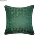 Juste de coussin en velours tissé vert foncé taie d'oreiller carrée géométrique moderne