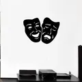 Autocollant mural en vinyle pour décoration de salon masque de théâtre 147 ique et comique