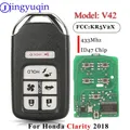 Jingyuqin-Porte-clés de voiture pour Honda Clarity 433.92 télécommande accessoires de voiture