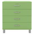 Commode style rétro 4 tiroirs 86cm vert