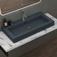 Doporro - Lavabo Suspendu Vasque à Poser Gris Noir Mat 90cm Lave Mains Rectangulaire Colossum18