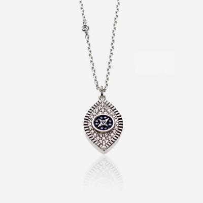 Evil Eye Silver Pendant Necklace