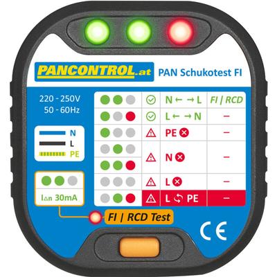 Pancontrol pan Steckdosen-Prüfer + FI-Tester