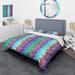 Designart 'Multi-Color Colorful Rhombus Snakeskin' Cabin & Lodge Duvet Cover Set