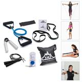 Black Mountain 7-Piece Fitness Kit w/ Body Resistance Band, Jump Rope