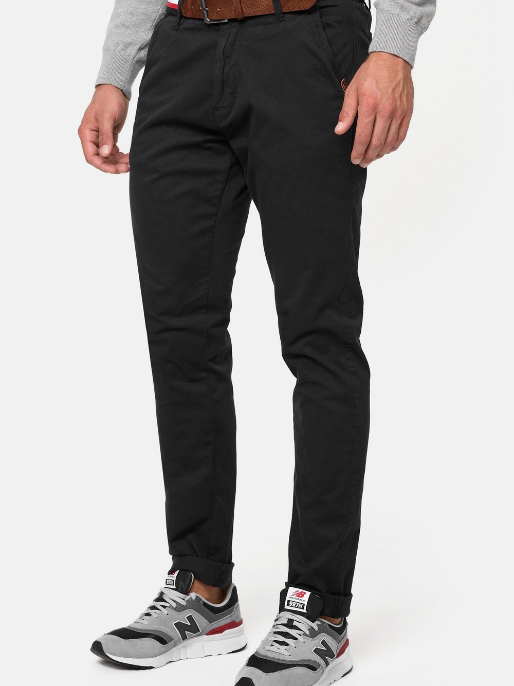 Indicode Chinohose Herren schwarz, 29-34 Image