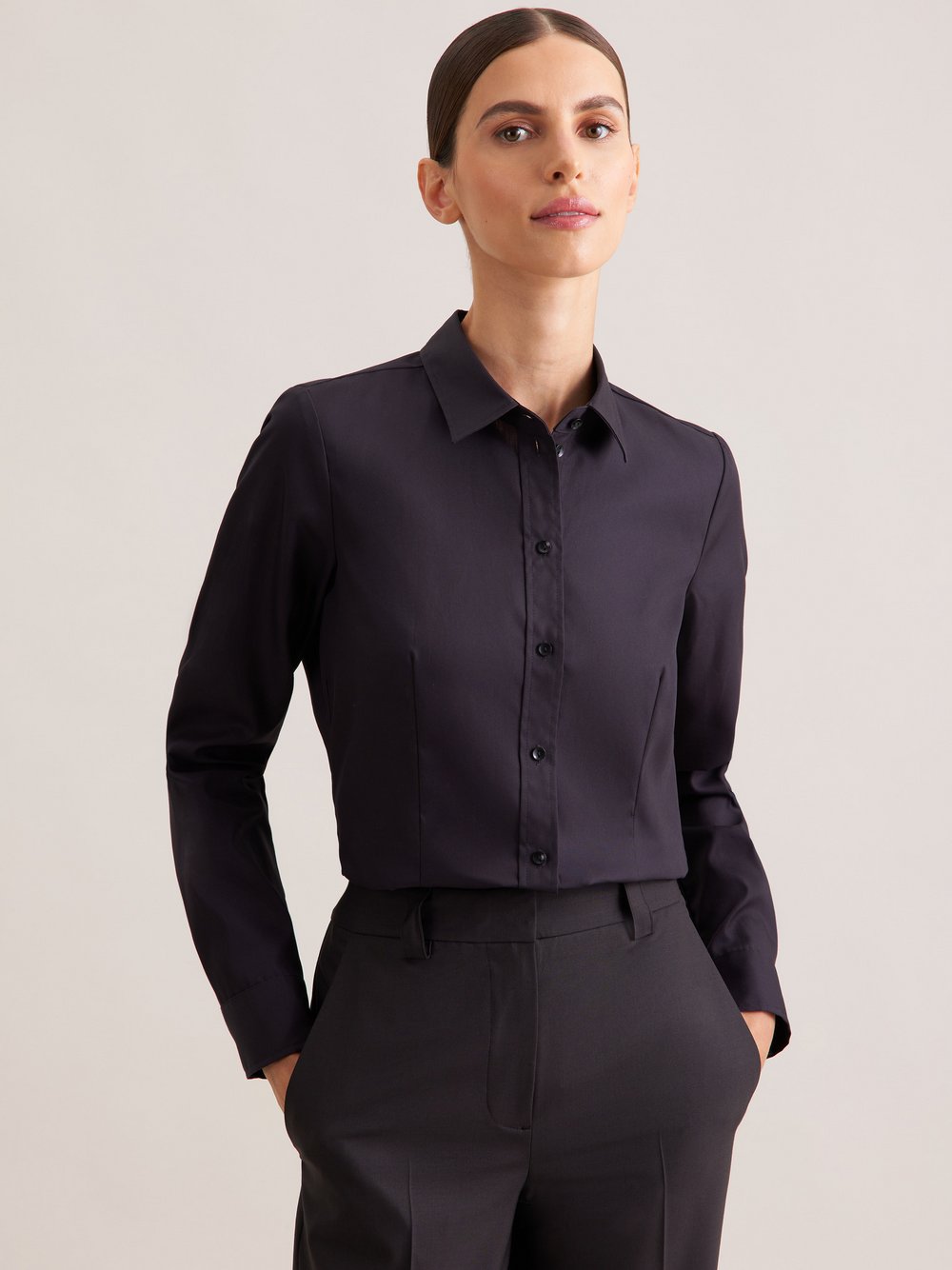 Seidensticker Klassische Bluse Damen schwarz, 42 Image