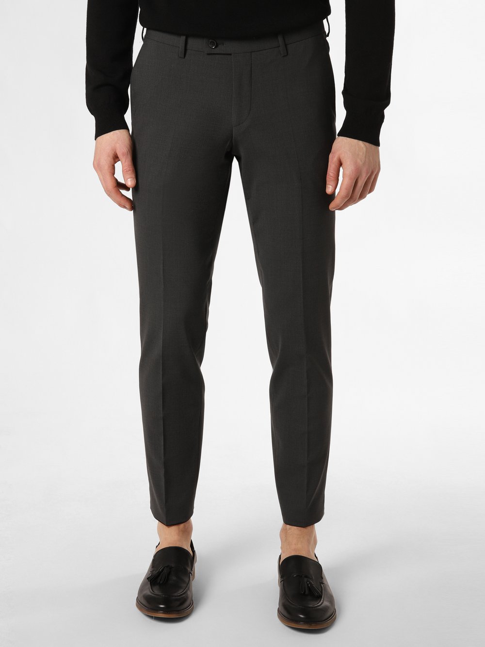 Finshley & Harding London Baukasten-Hose Herren Slim Fit anthrazit, 90 Image