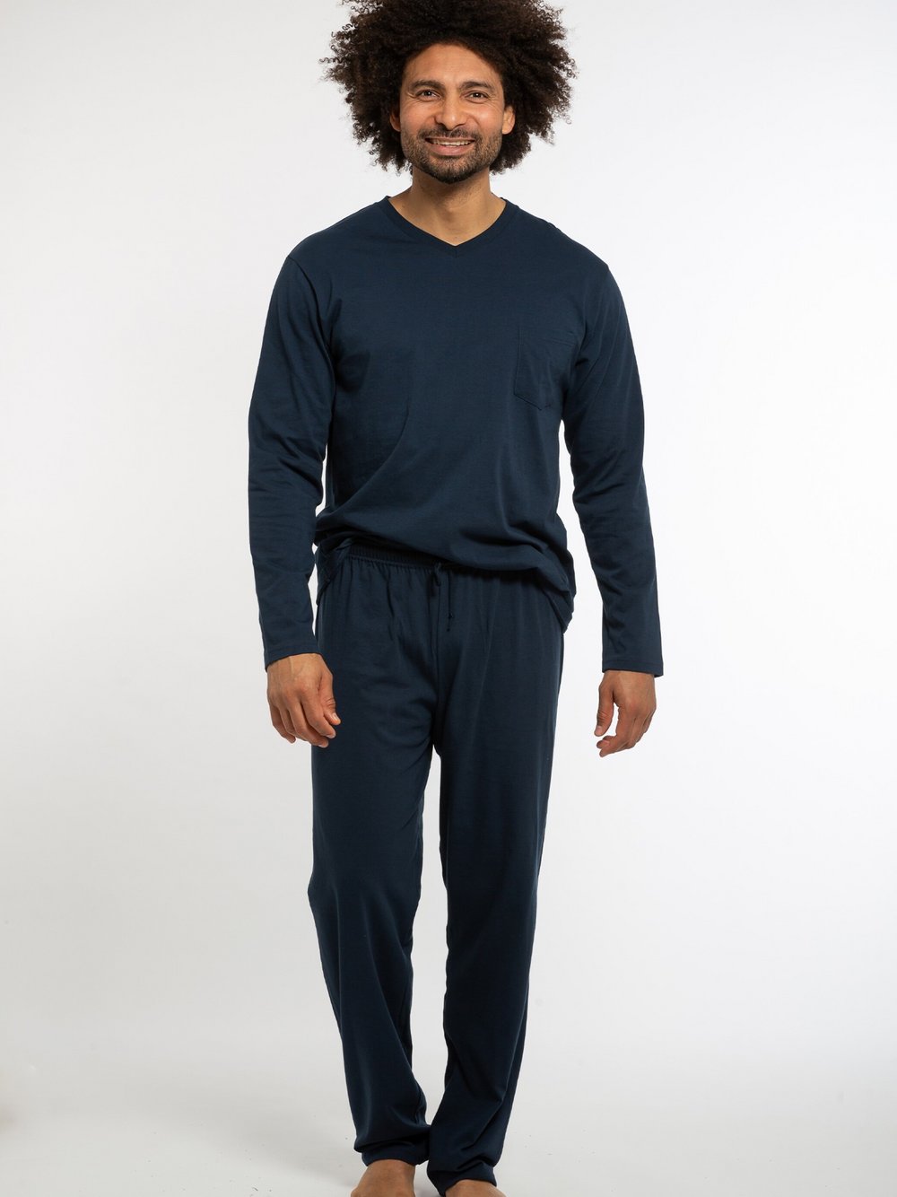 Ammann Schlafanzug Organic Cotton Herren marine, 4XL Image