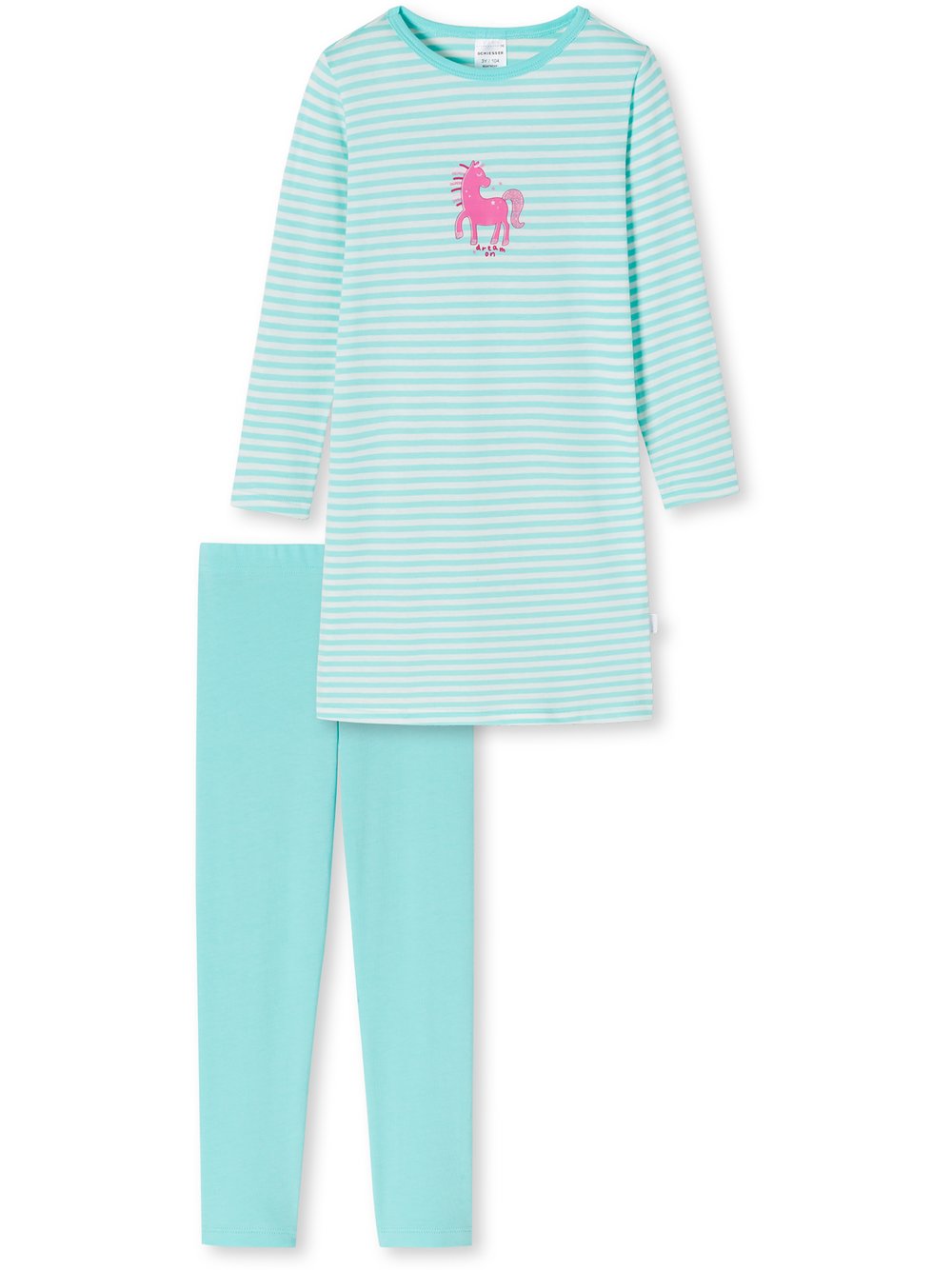 Schiesser Pyjama Mädchen türkis, 92 Image