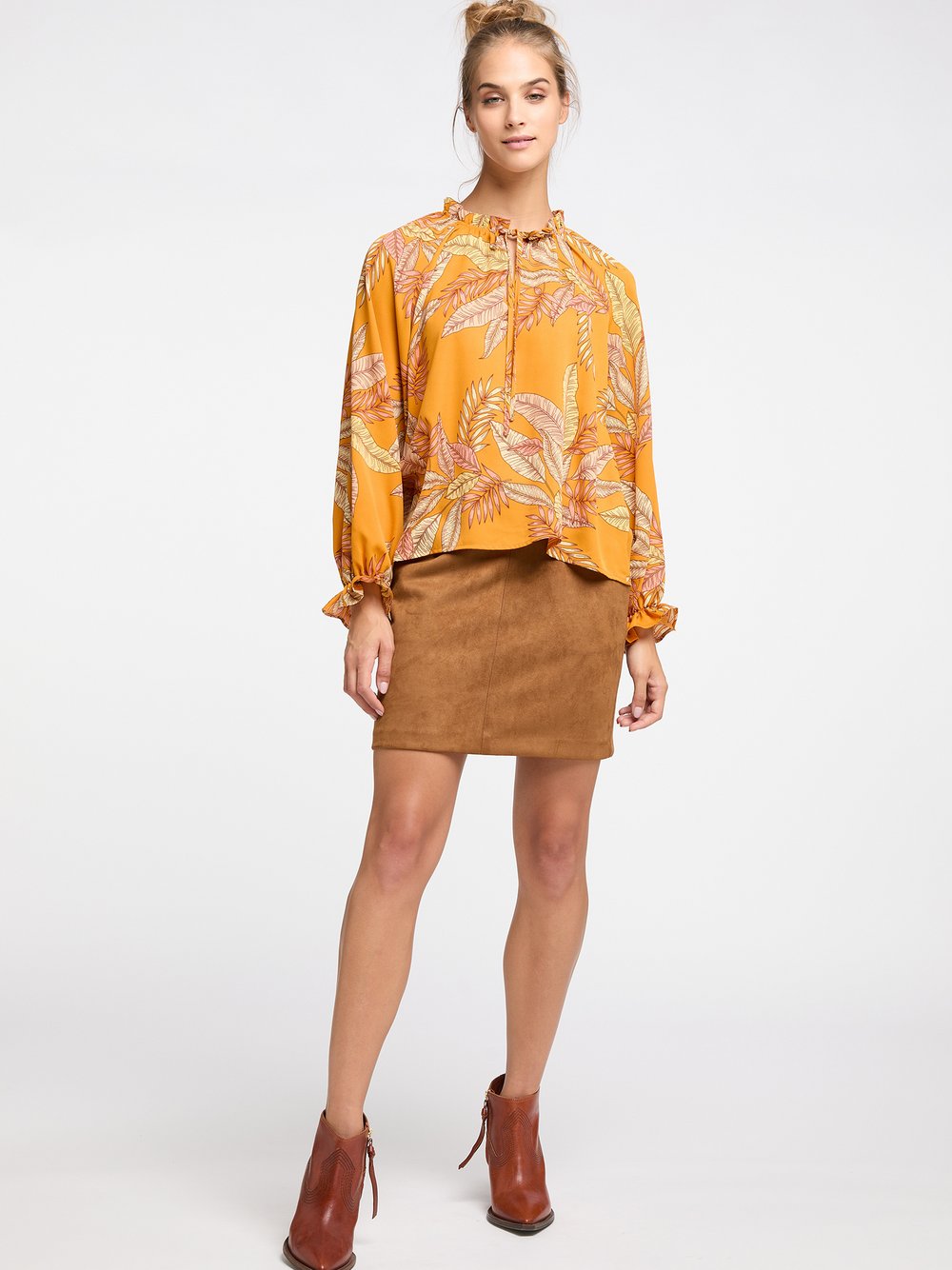 IZIA Blusenshirt Damen orange, XL