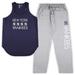 Women's Concepts Sport Navy/Heather Gray New York Yankees Plus Size Meter Tank Top & Pants Sleep Set