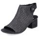 Sandalette RIEKER Gr. 36, schwarz (schwarz, black) Damen Schuhe Schaftsandale Sandalette Schaftsandaletten