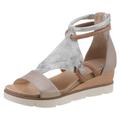 Sandalette MJUS "TAPASITA" Gr. 40, beige (taupe, silberfarben) Damen Schuhe Schaftsandale Sandalette Schaftsandaletten