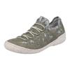 Slip-On Sneaker RIEKER, Damen, Gr. 36, grün (khaki, kombiniert), Lederimitat, Textil, unifarben mit Farbeinsatz, geblümt, modisch, Schuhe Sneaker, Slipper, Schlupfschuh, Freizeitschuh mit Blumendruck