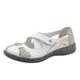 Slipper RIEKER Gr. 39, grau (weiß, grau) Damen Schuhe Rieker Spangenschuh, Schlupfschuh, Komfortschuh mit Klettverschluss Bestseller