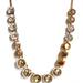 J. Crew Jewelry | J Crew Crystal Brulee Chain Necklace Taupe Bronze Multi Light Gold Plated | Color: Gold/White | Size: Os