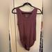 American Eagle Outfitters Tops | American Eagle Ribbed Tank Bodysuit | Color: Purple | Size: L