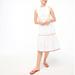 J. Crew Dresses | J. Crew Tiered Midi Ruffle Poplin Dress With Rickrack Trim In White | Color: Orange/White | Size: 00p