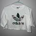 Adidas Tops | Adidas - Crop Top | Color: White | Size: M
