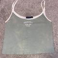 Brandy Melville Tops | Brandy Melville Green And White Tank Top | Color: Green/White | Size: One Size