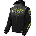 FXR Helium X 2-in-1 2023 Snowmobile Jacket, black-grey-yellow, Size 2XL