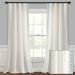 Lush Decor Luxury Modern Flower Linen Like Embroidery Border Window Curtain Panel Single