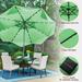 9 ft Outdoor Ruffle Edge Umbrella LED Lights Patio Decorative Umbrella with Push Button Tilt