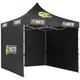 FC-Moto 2.0 3 x 3 m Steel Tent with Side Walls Set, black