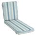 Arden Selections ProFoam Essentials Outdoor Chaise Lounge Cushion 72 x 21 French Blue Linen Stripe