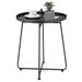 Gymax Outdoor Metal Patio End Side Table Weather Resistant for Garden Balcony Yard