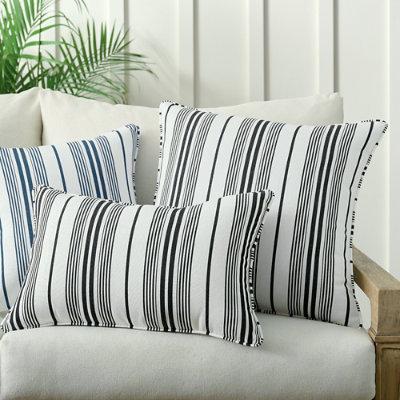 Harbor Stripe Piped Pillow - 16