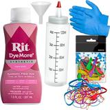 Synthetic Rit Dye More Liquid Fabric Dye - Ultimate Synthetic Rit Dye Accessories Kit - Available in Multiple Colors - 7 Ounces - Super Pink